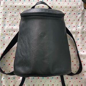 Vintage Longchamp Black Leather Backpack